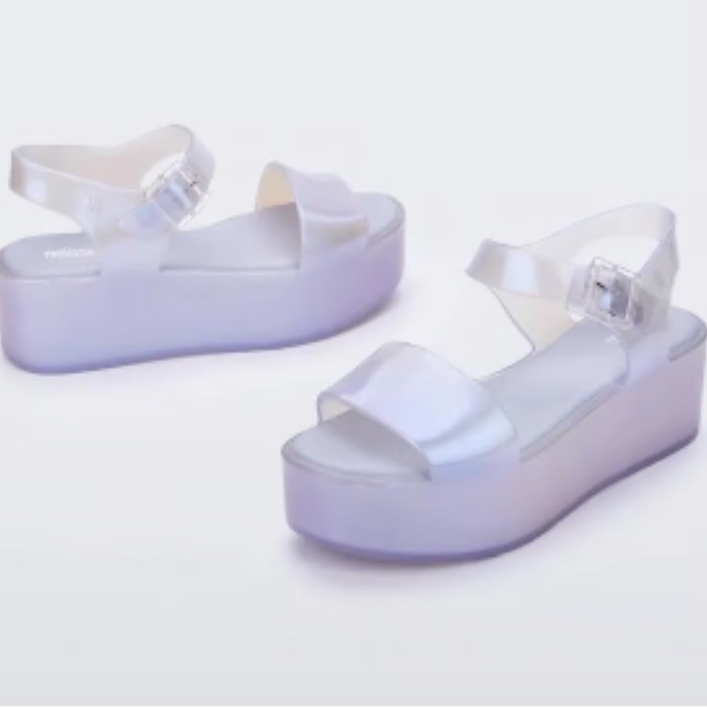 Melissa Mar Platform Sandal in Pearly Blue